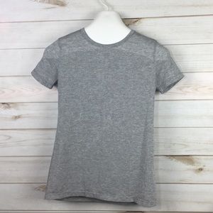 Calvin Rucker Gray Shimmer Short Sleeve Chic Tee